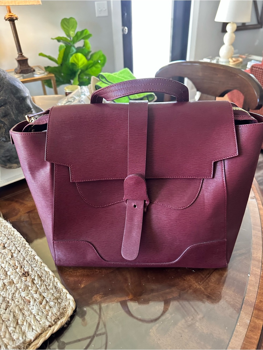 Senreve MAESTRA BAG Women’s Top-Handle Bag in Merlot Oxblood.